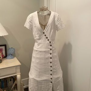 Madewell White Button Dress